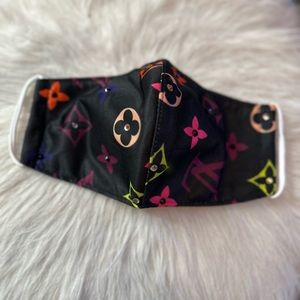 Colorful LV rinestone mask brand new